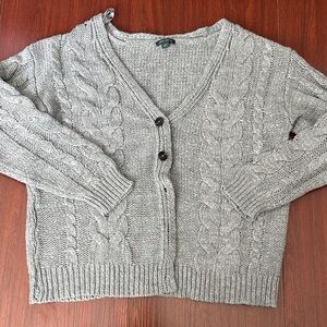 Wild Fable Gray Cable Knit Cardigan
